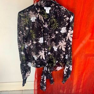RACHEL ZOE (s) floral blouse